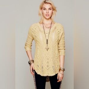 Free People  Cable Knit Sweater